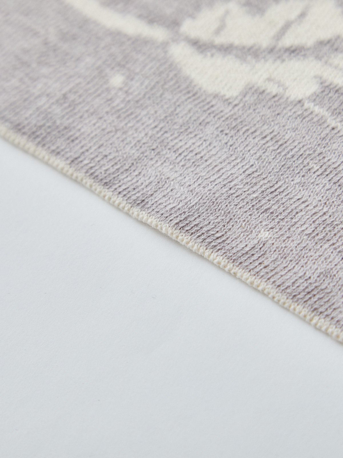 出産お祝い/午年(うま)ニットアフガン/グレー