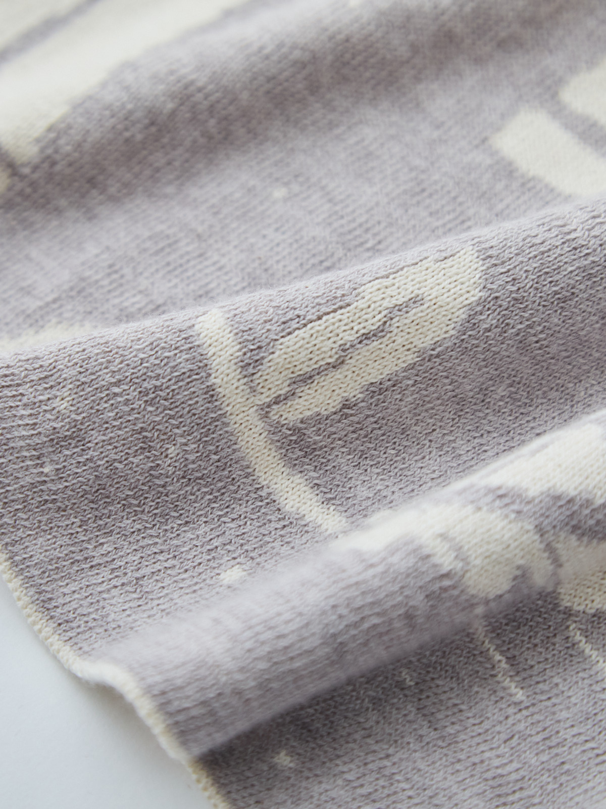 出産お祝い/午年(うま)ニットアフガン/グレー