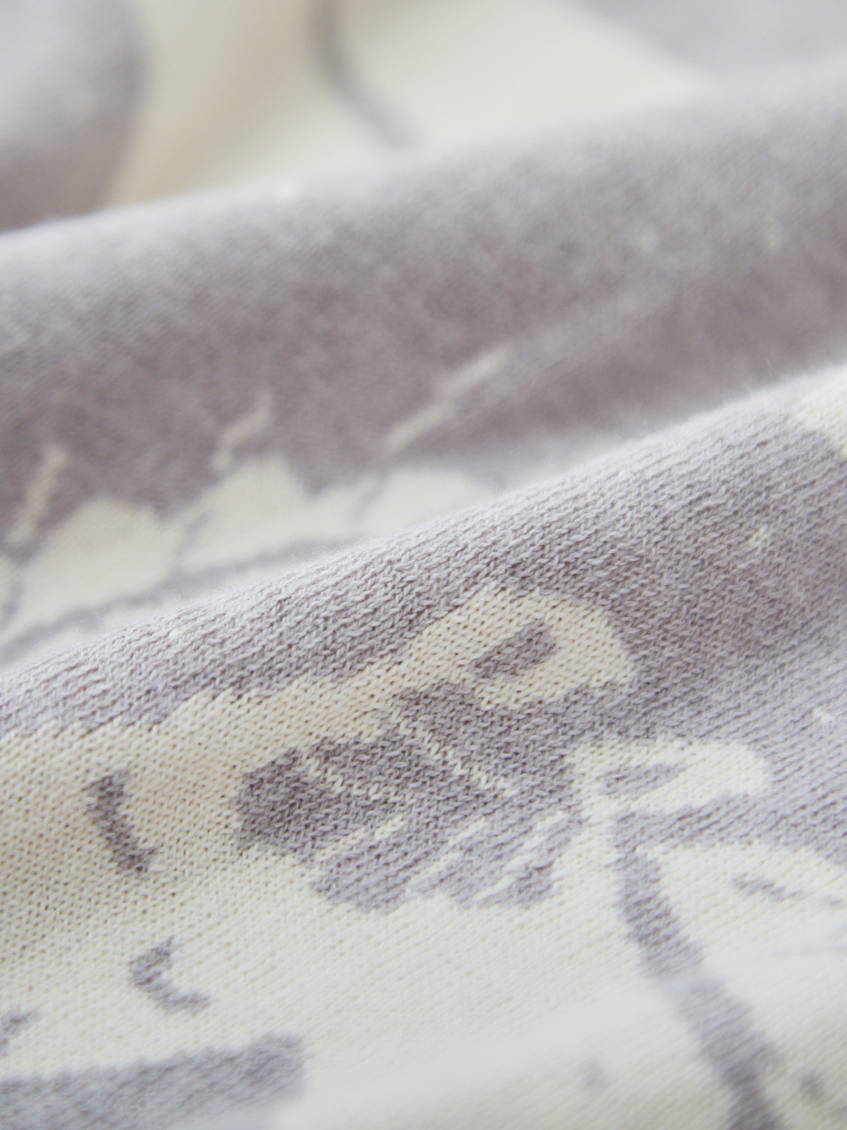 出産お祝い/午年(うま)ニットアフガン/グレー