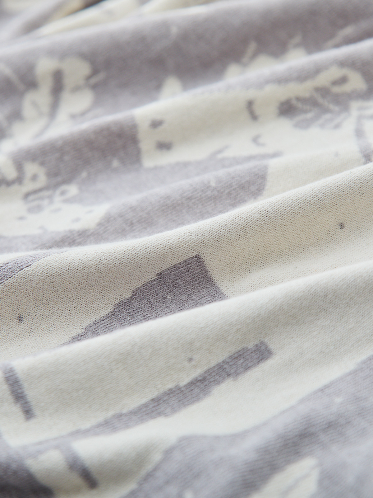 出産お祝い/午年(うま)ニットアフガン/グレー