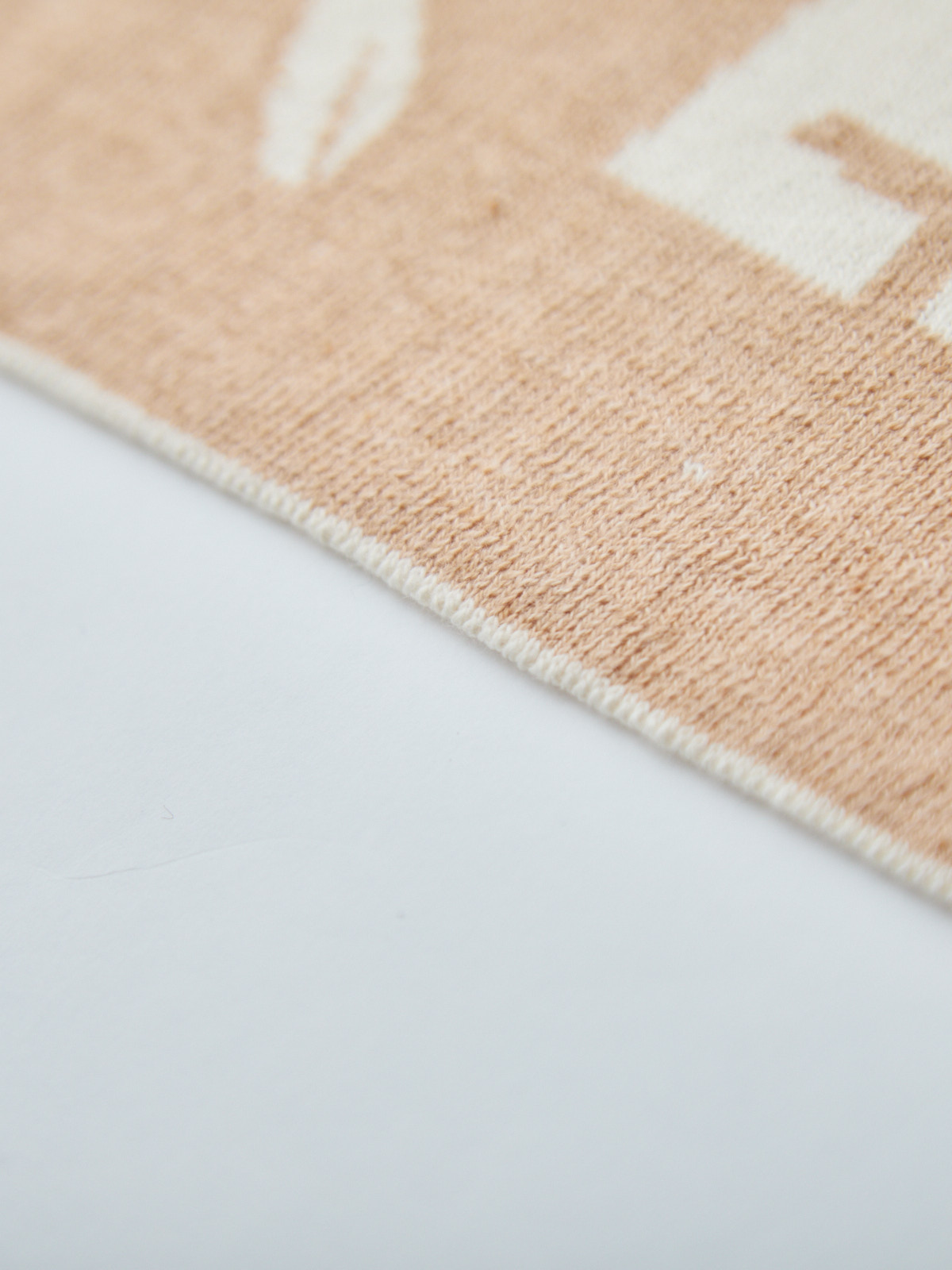 出産お祝い/午年(うま)ニットアフガン/ブラウン