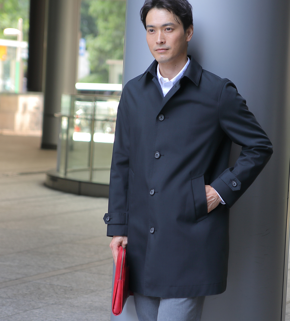 ダブルフェイスコート グレーベージュ Factelier ファクトリエ