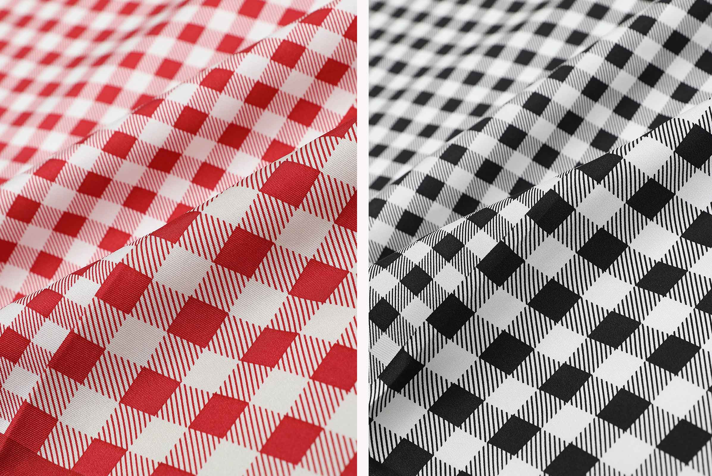 スカーフ ギンガムチェック 65 65 レッド Factelier ファクトリエ