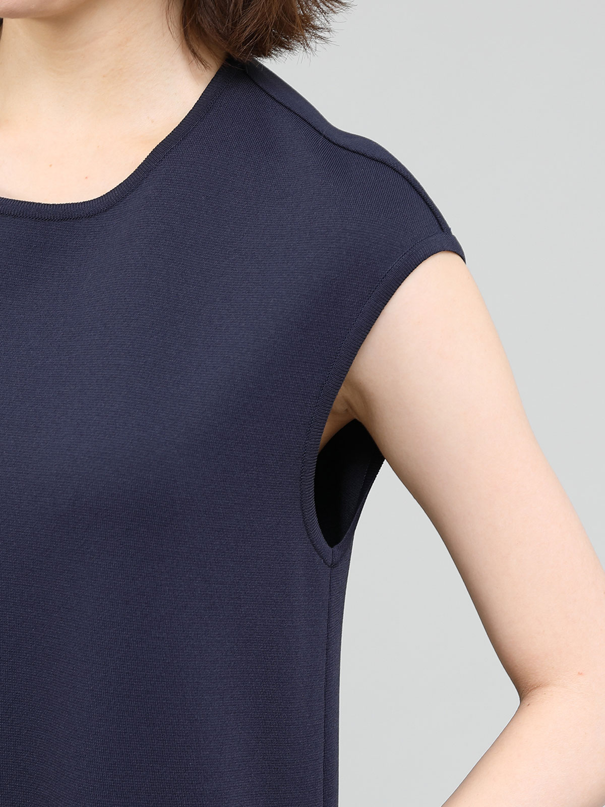 ミラノリブフレンチスリーブワンピース トープ グレージュ Factelier ファクトリエ