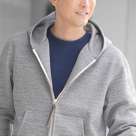 超高密度ジップアップパーカー グレー Factelier ファクトリエ