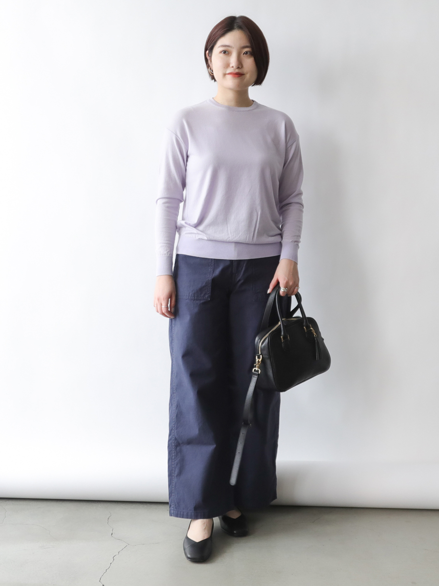 即お届け可能】ロンT感覚なのに上品に着られる!テンセルカシミヤ