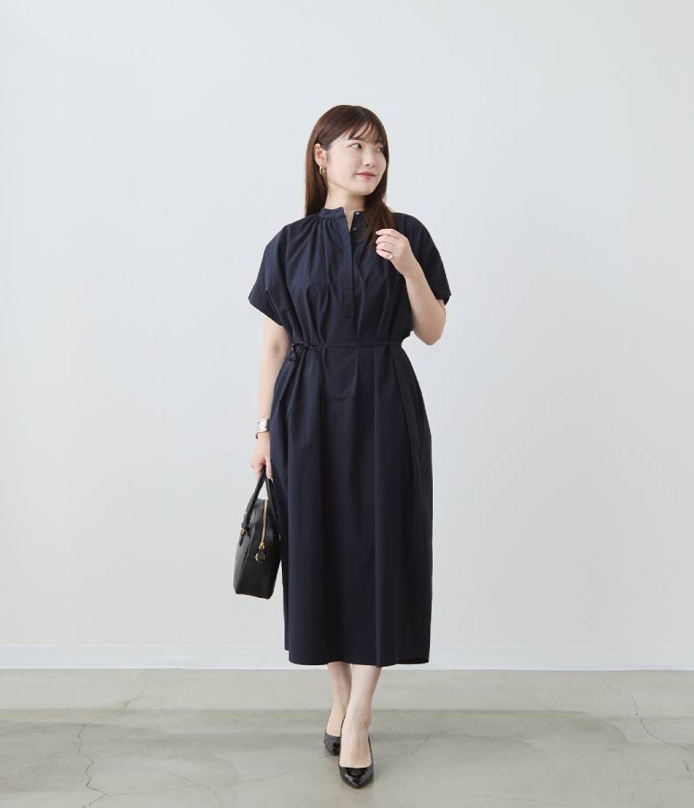 新商品】洗える、涼しい、着映える。印象自在な2wayギャザーワンピース