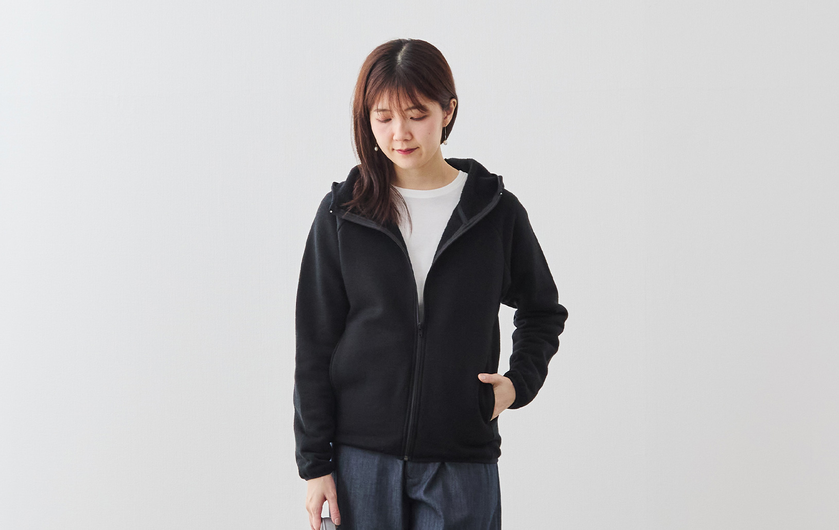 Premium ウールフリースパーカー/NIKKE AXIO®/ブラック | Factelier