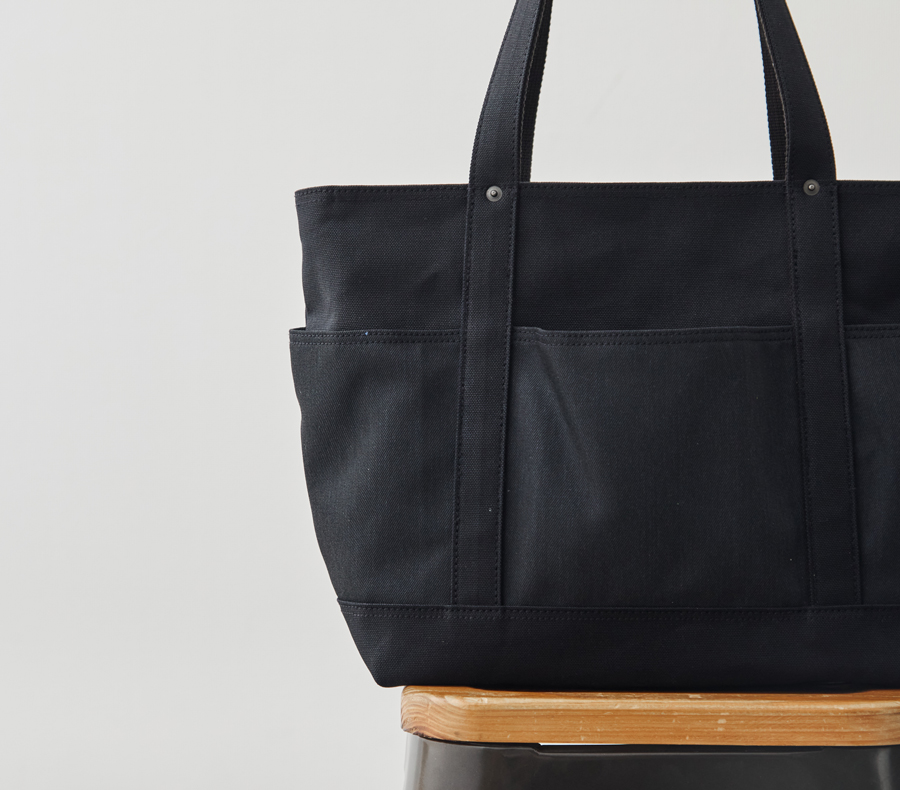 13周年記念“RE:DENIM×帆布”6ポケット2wayトート/ブラック