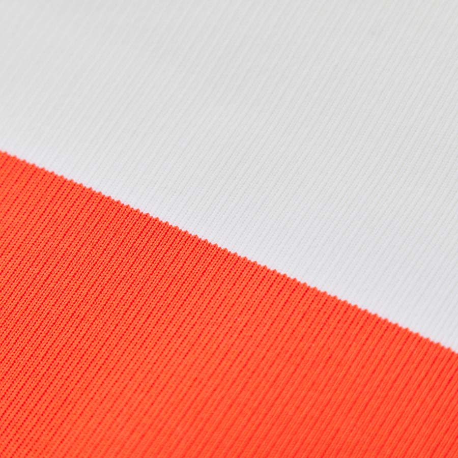 撥水ニット・バイカラートート/アイボリー×オレンジ | Factelier