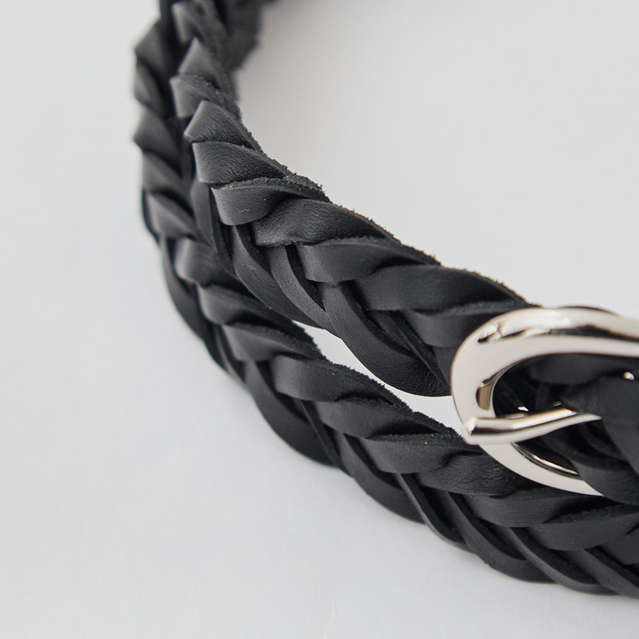 クラフトマン・レザーメッシュベルト/ブラック | Factelier (ファクトリエ)