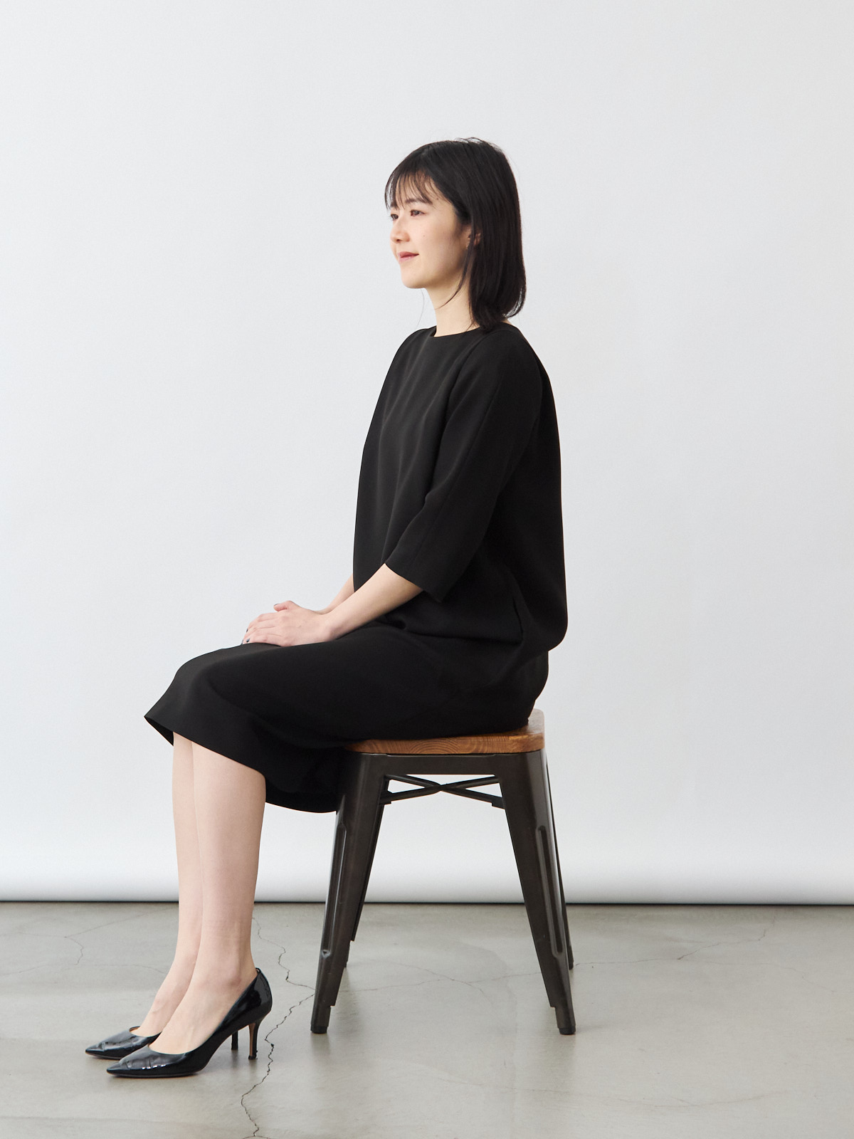 エターナルブラックドレス/ブラック モデル 171cm サイズ フリー