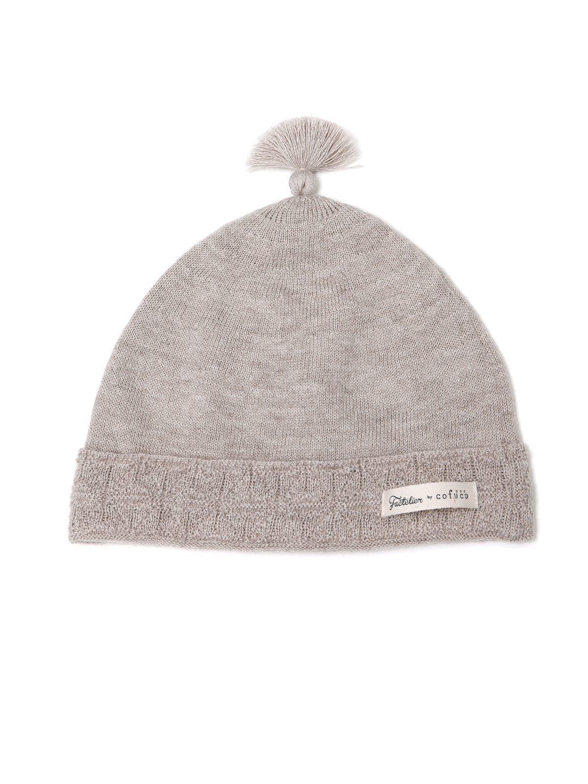 麻の葉柄帽子/カシミヤ × シルク × コットン/ブラウン