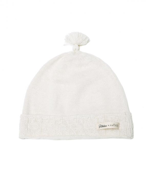 麻の葉柄帽子/カシミヤ × シルク × コットン/アイボリー
¥ 5,280