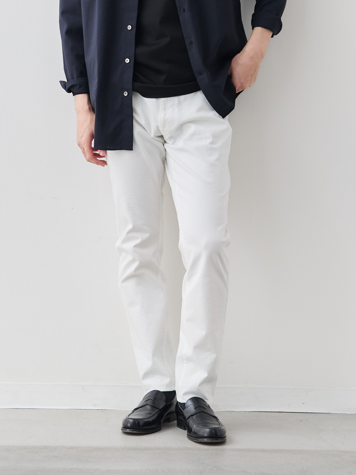 【NEWEVER撥水】汚れを弾くチノパン/ホワイト