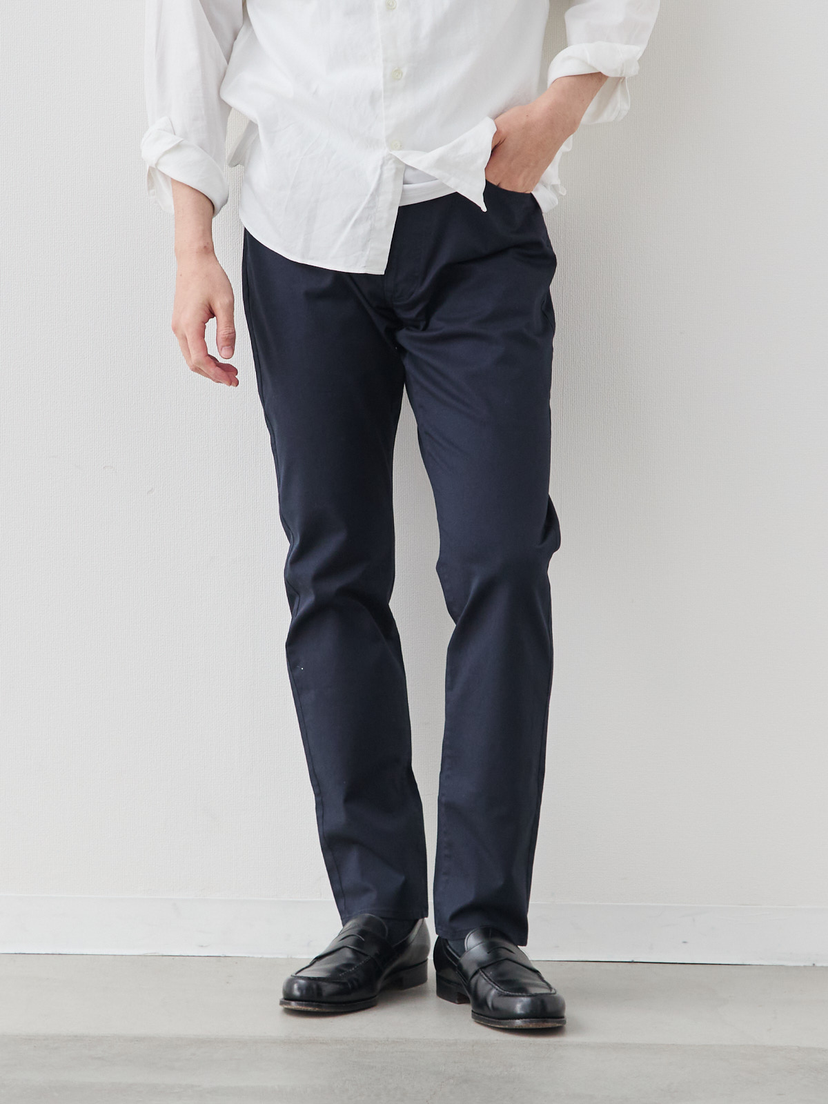 【NEWEVER撥水】汚れを弾くチノパン/ネイビー