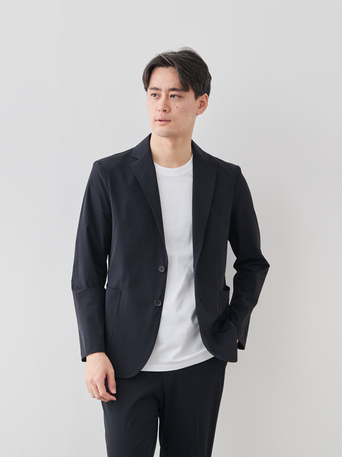 ULTRA EASY トラベルジャケット/撥水&ウォッシャブル/ブラック