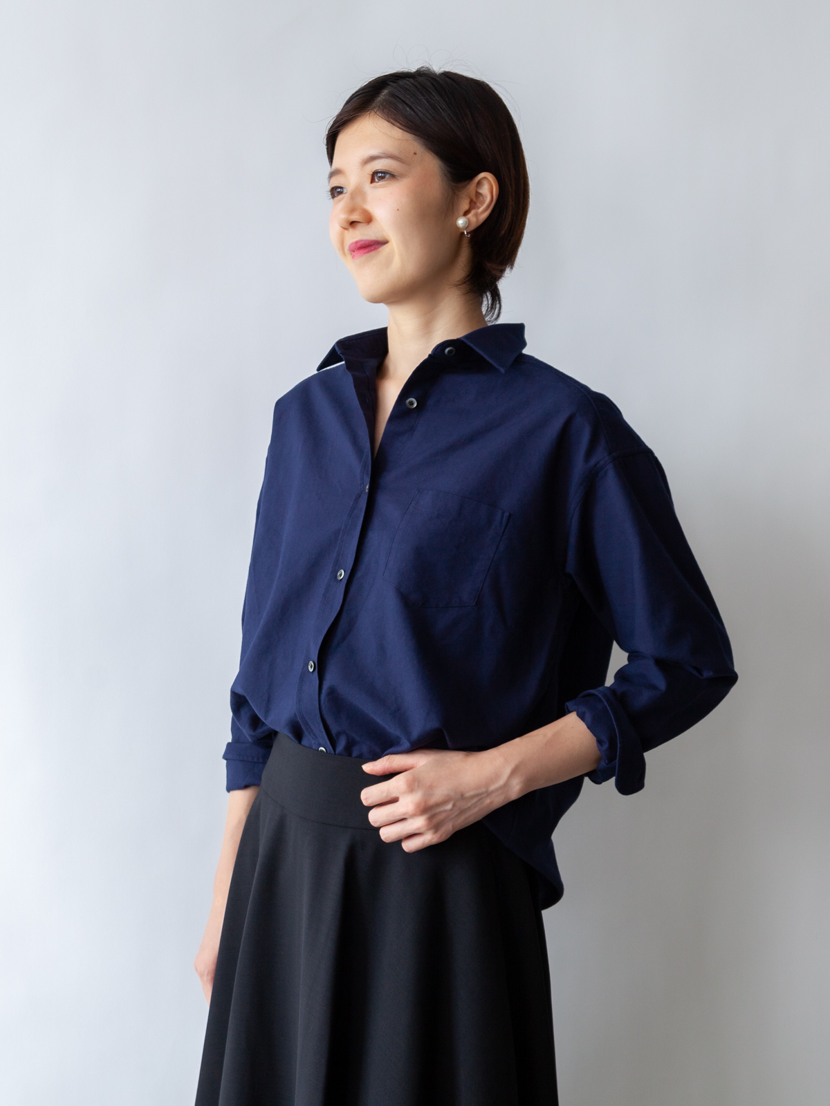 プレミアムオックスフォードシャツ/ネイビー