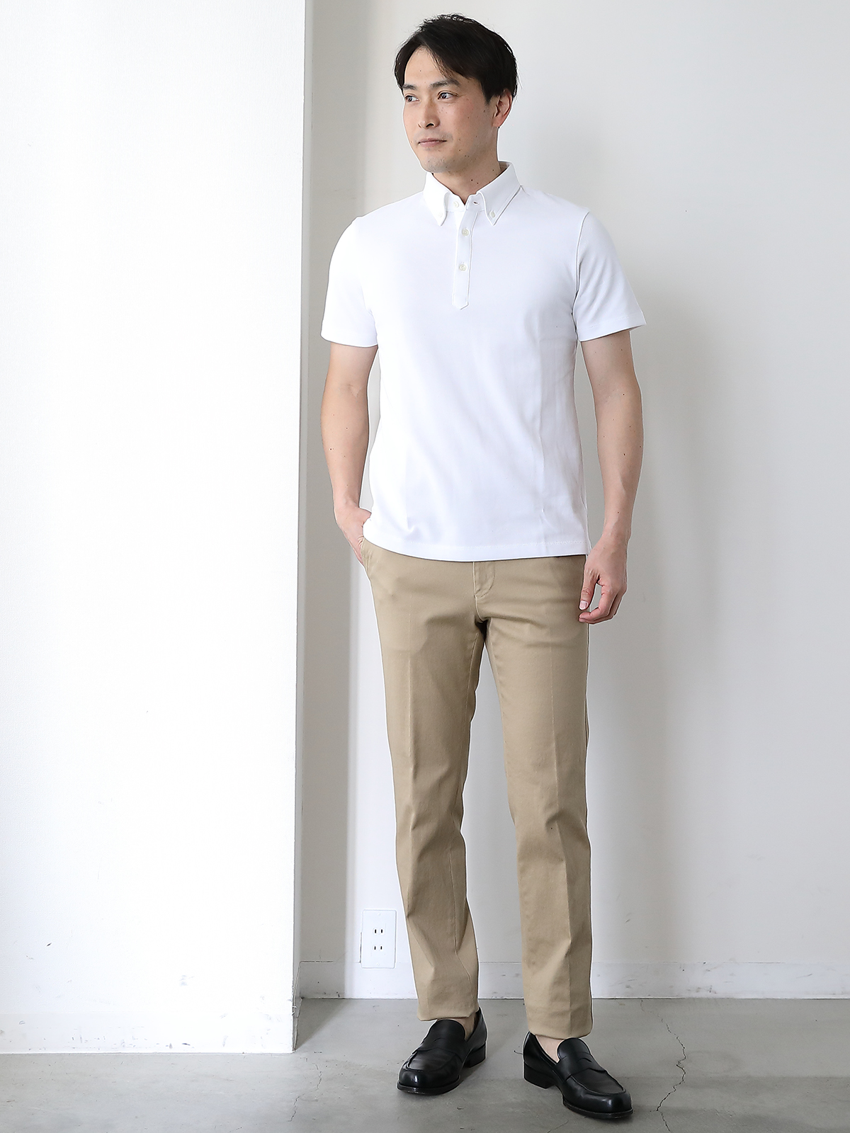 ビジネスポロシャツ ホワイト Factelier ファクトリエ