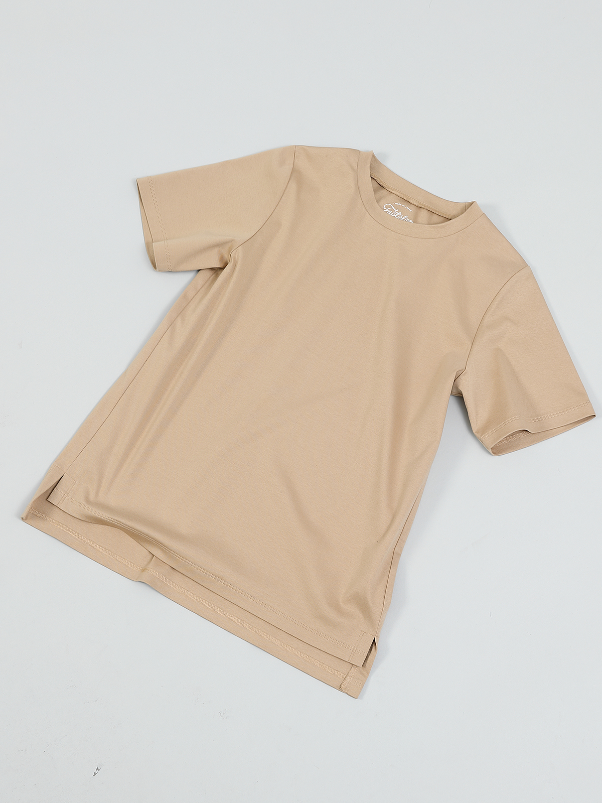 ベーシックTシャツ(シルクプロテイン加工)/ベージュ