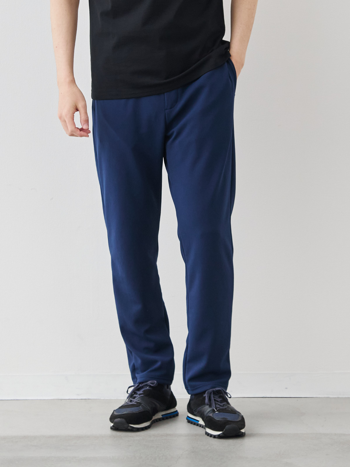 エアーイージーパンツ/テーパード/ネイビーブルー