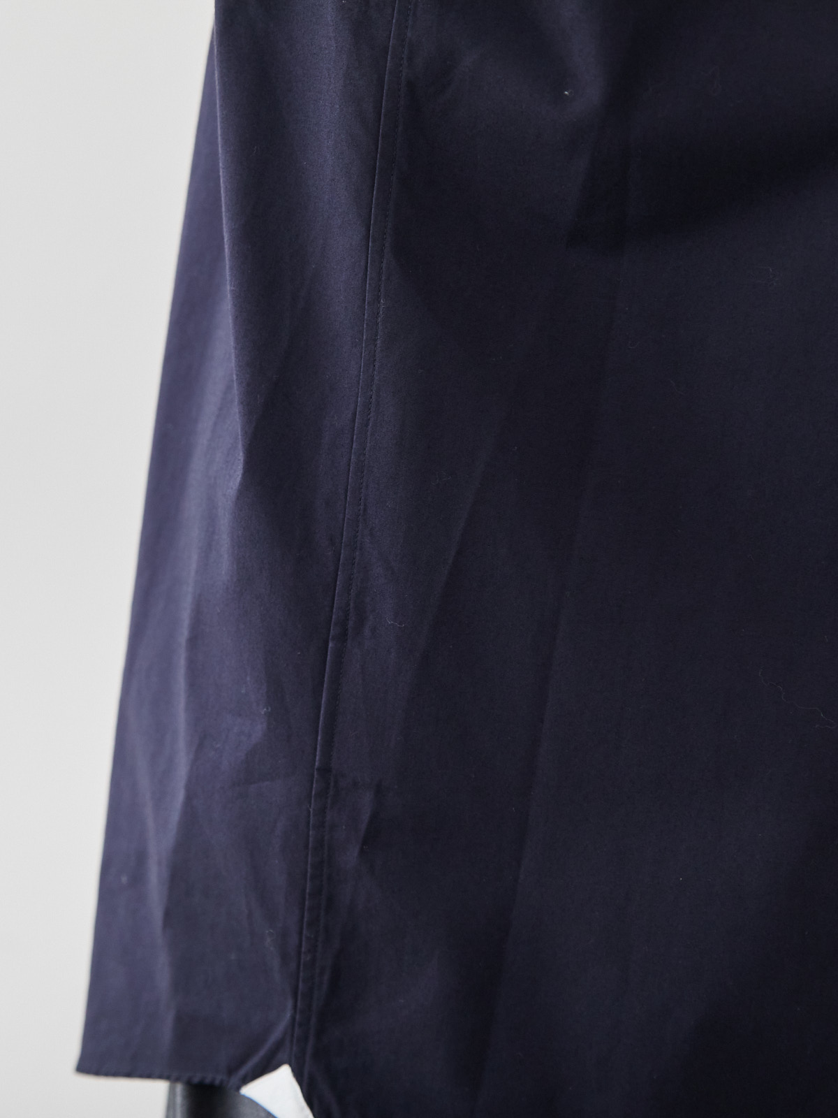 洗いざらしを楽しむ超極細コットンシャツ/ネイビー
