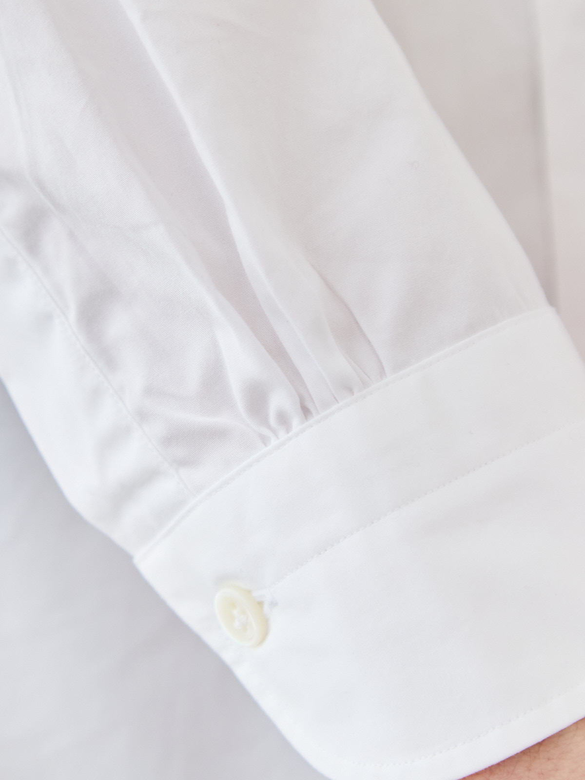 洗いざらしを楽しむ超極細コットンシャツ/ホワイト