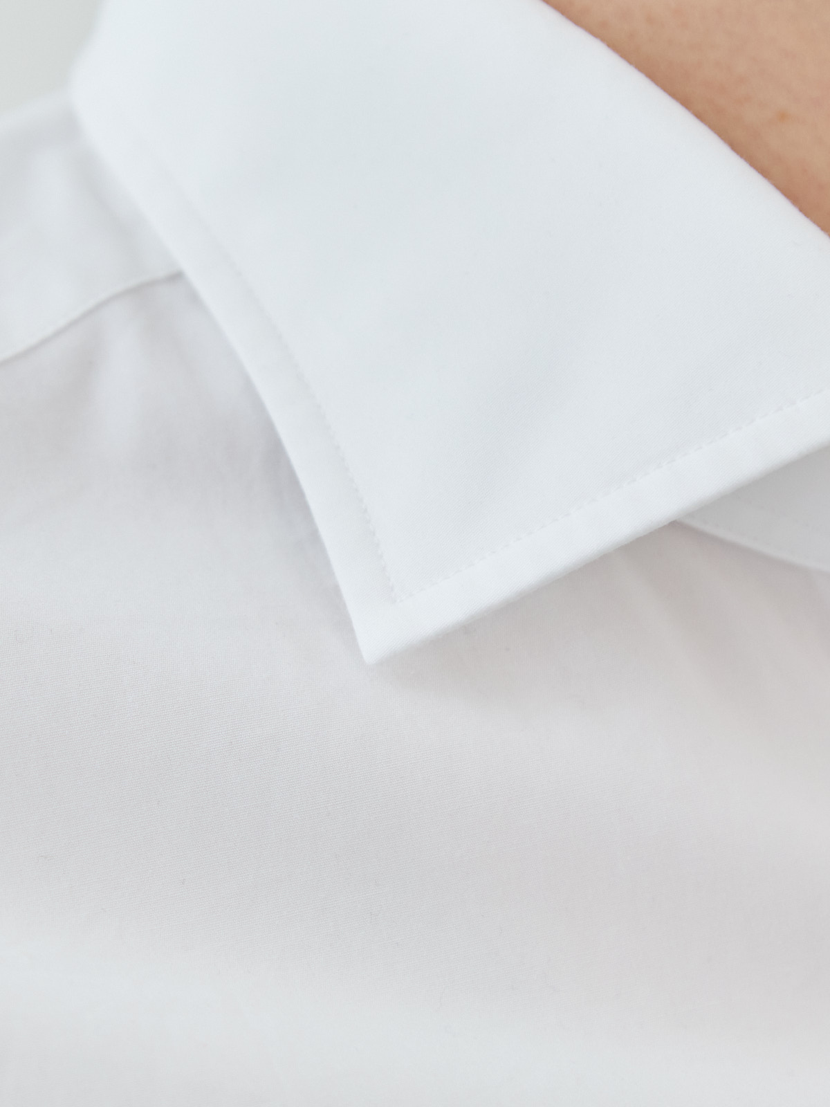 洗いざらしを楽しむ超極細コットンシャツ/ホワイト