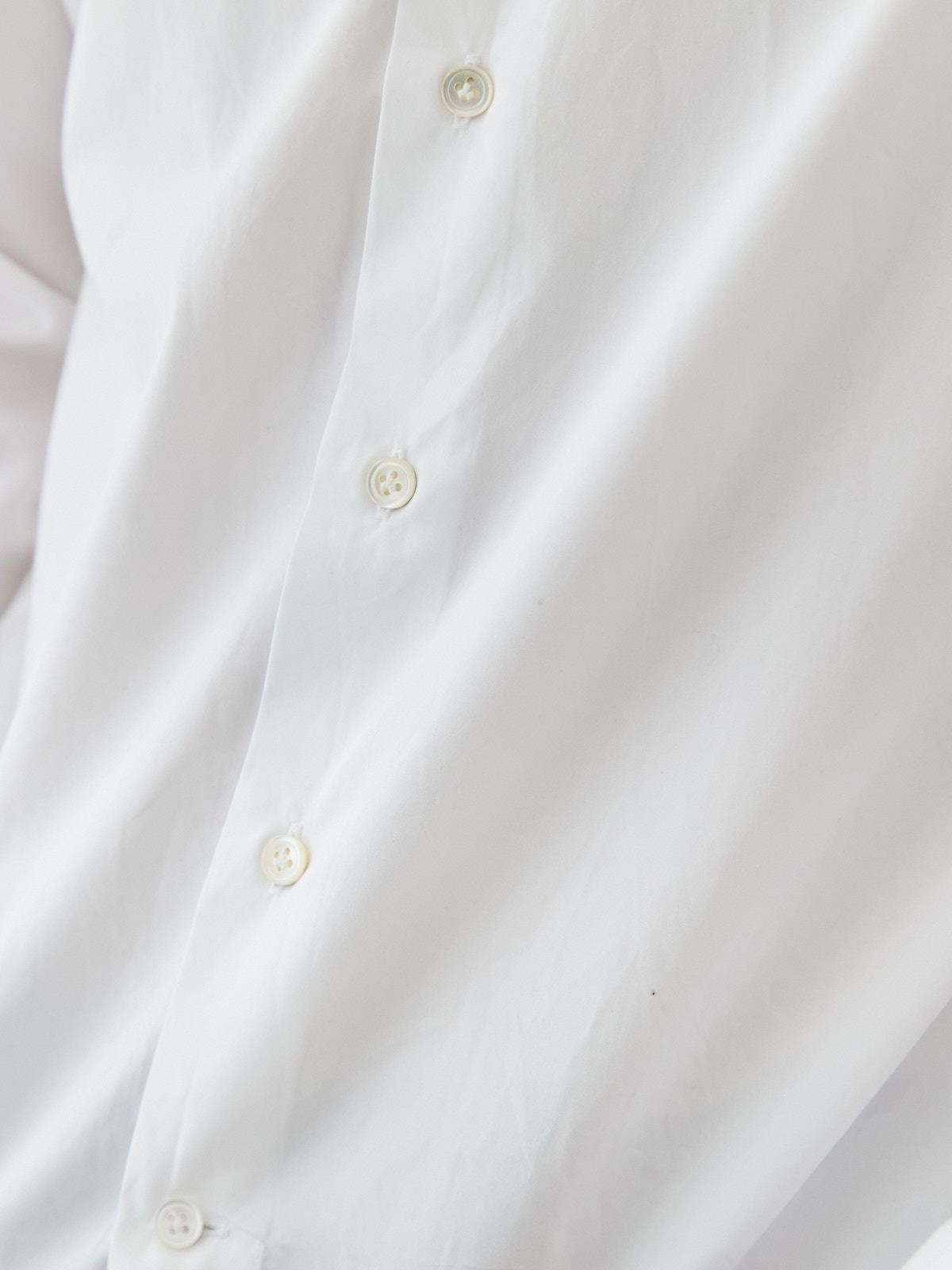 洗いざらしを楽しむ超極細コットンシャツ/ホワイト