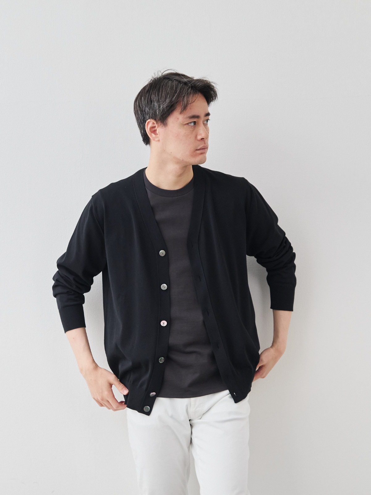 DEKISUGI サマーカーディガン/プレミアム/ブラック
