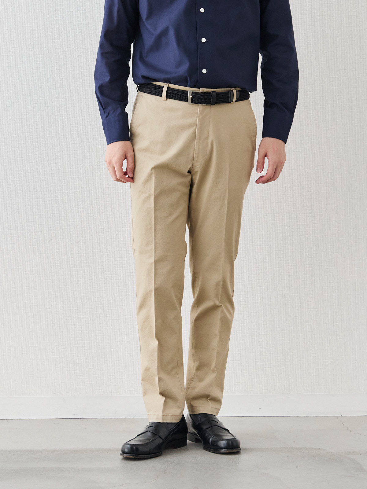 ドレスライクチノ・ライト/高密度コットンストレッチパンツ/ベージュ