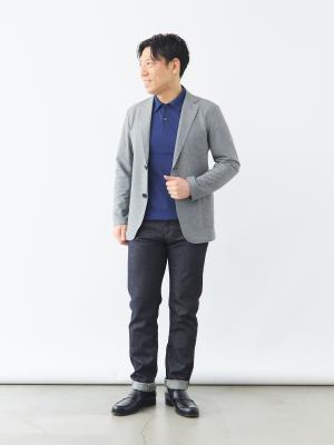 BATONERサマーニットポロシャツ ネイビー3 サマーニットポロシャツ/ネイビー | Factelier (ファクトリエ)