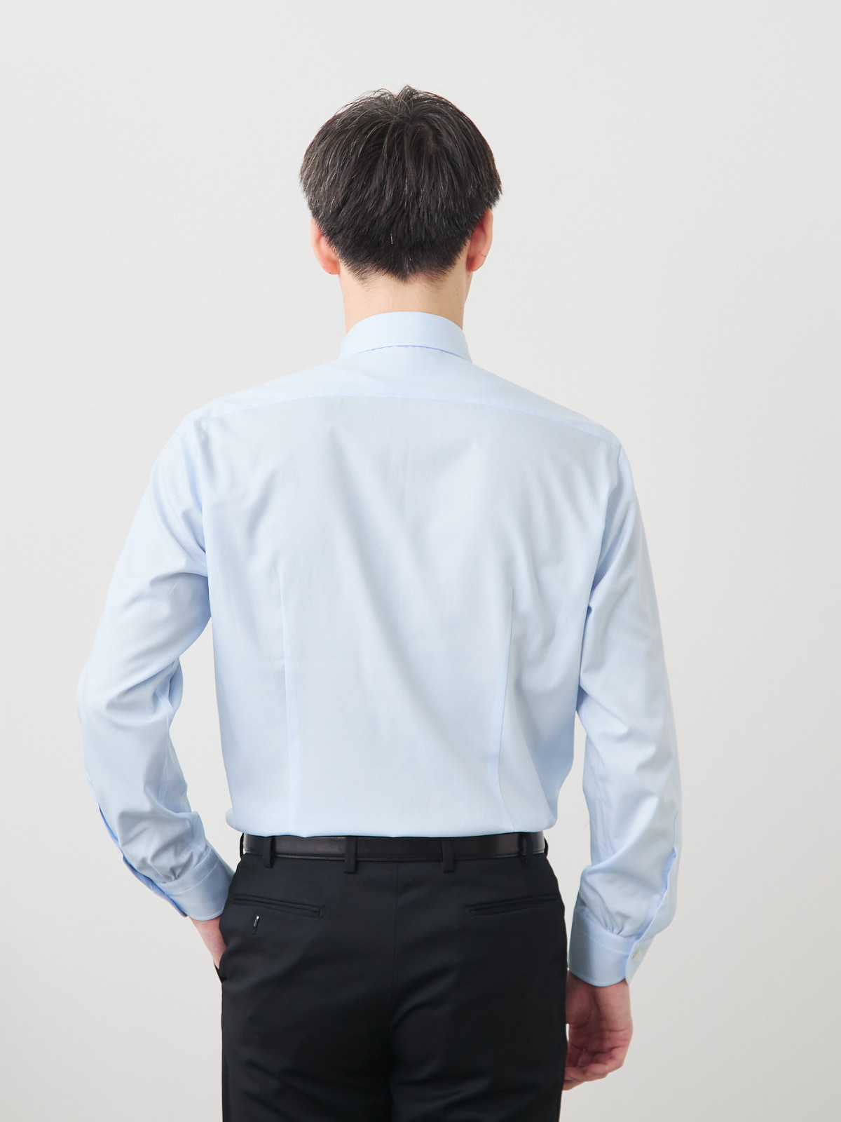 HITOYOSHI × 浜松TEXTILE 身体を起点につくる美しいオーダーシャツ/平織(ブロード)/ホワイト ※別生地