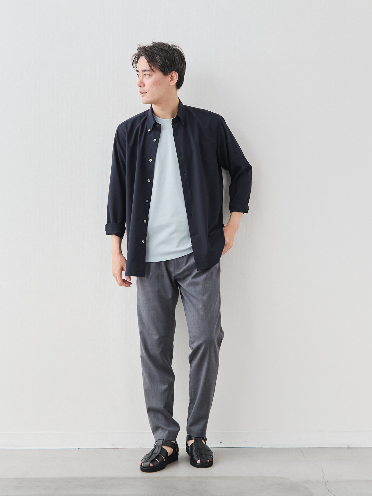 モデル 181cm 71kg ウエスト82cm サイズ L
