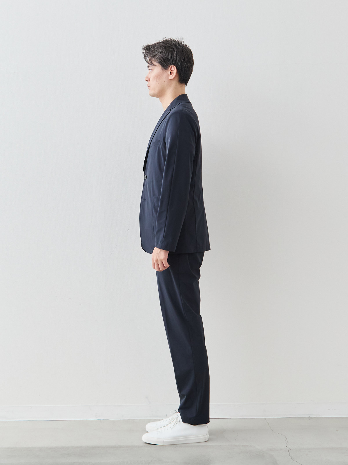 ULTRA EASY クールトラベルジャケット/ウォッシャブル/ネイビー モデル 181cm 71kg ウエスト82cm サイズ L