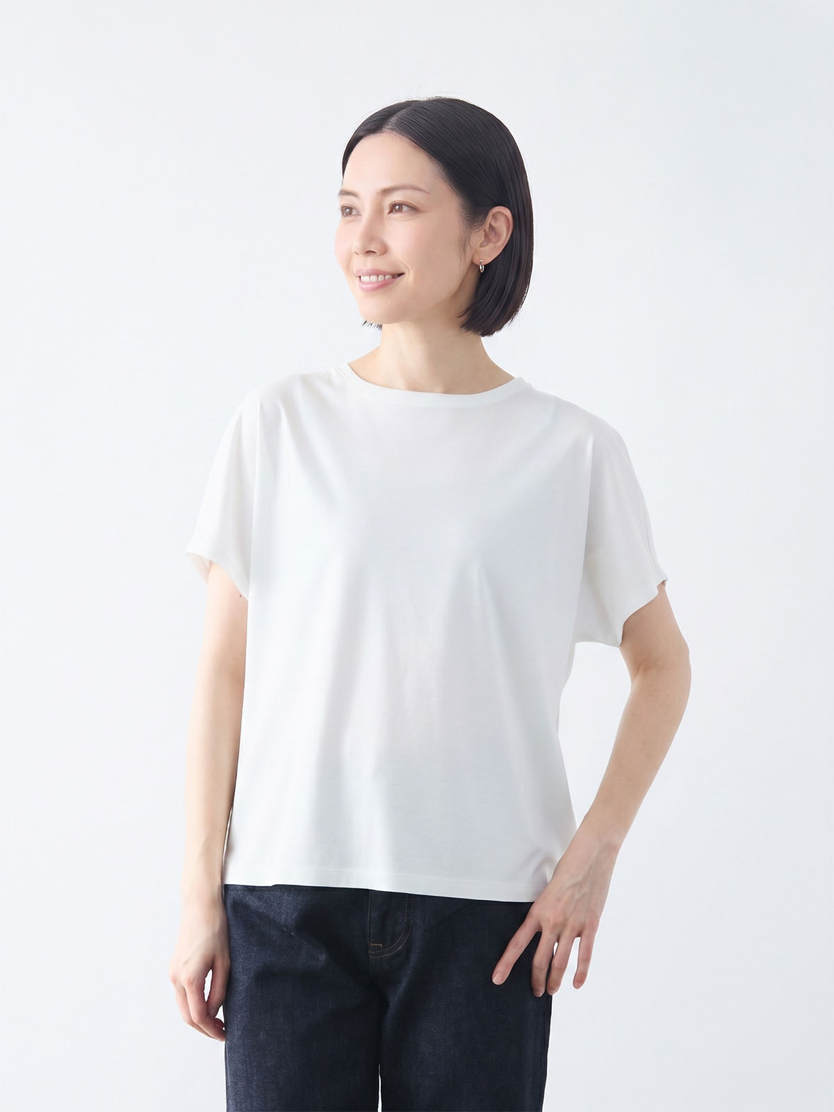リヨセルコットンブラウスTシャツ
