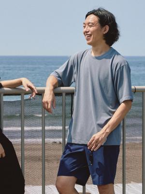 モデル 173cm 64kg サイズ M ※別カラー(ミッドナイトブルー)着用
