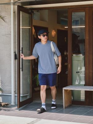 モデル 173cm 64kg サイズ M ※別カラー(ミッドナイトブルー)着用