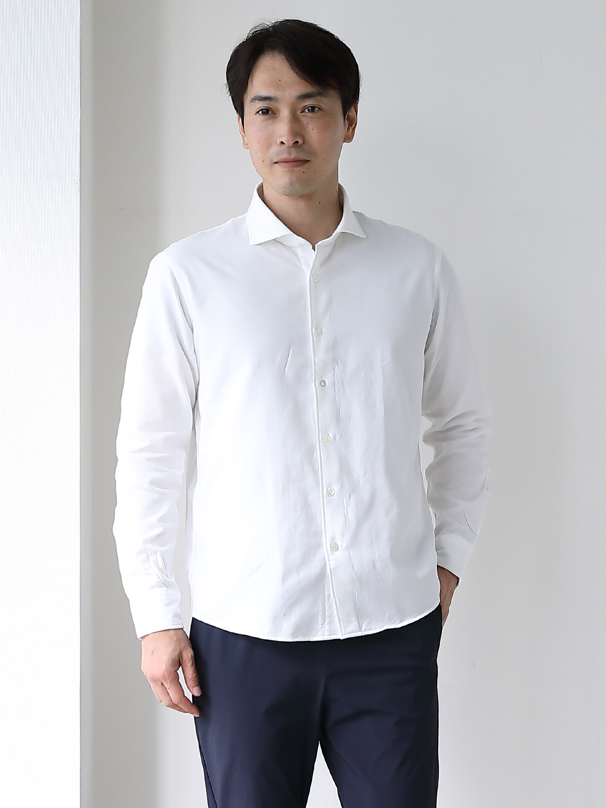 今治タオルカジュアルシャツ ホワイト Factelier ファクトリエ