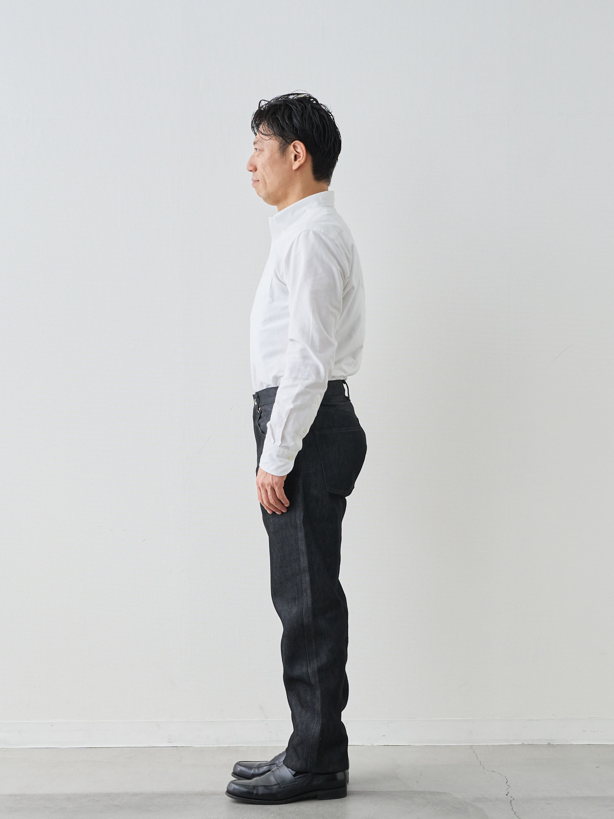モデル 171cm 70kg ウエスト85cm サイズ L