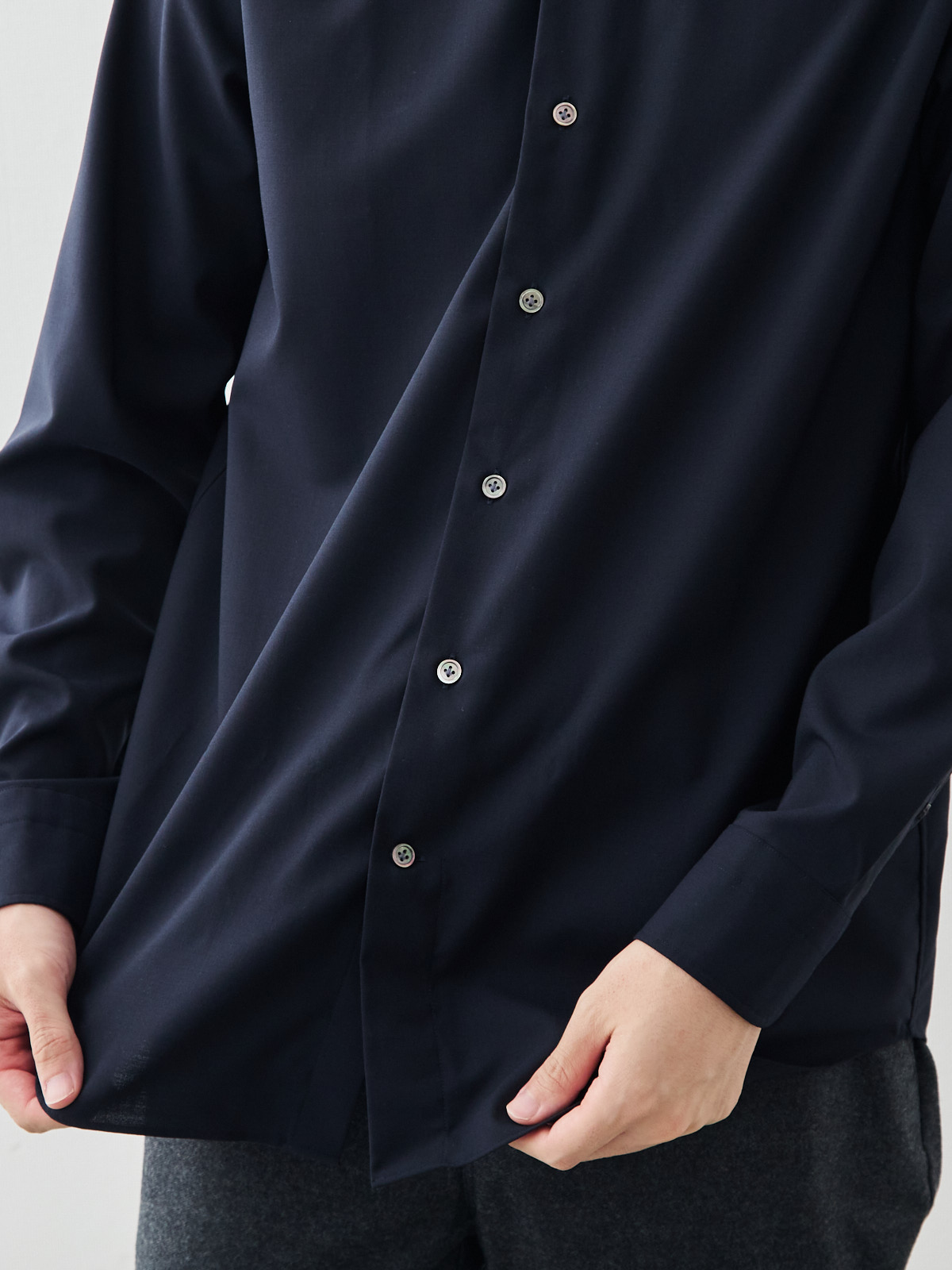 Merino Air HITOYOSHIシャツ/ウォッシャブル/ダークネイビー