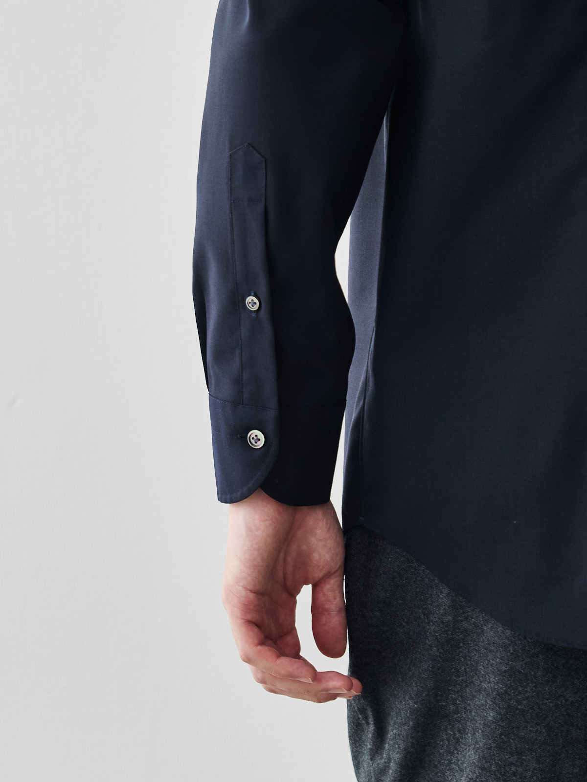 Merino Air HITOYOSHIシャツ/ウォッシャブル/ダークネイビー