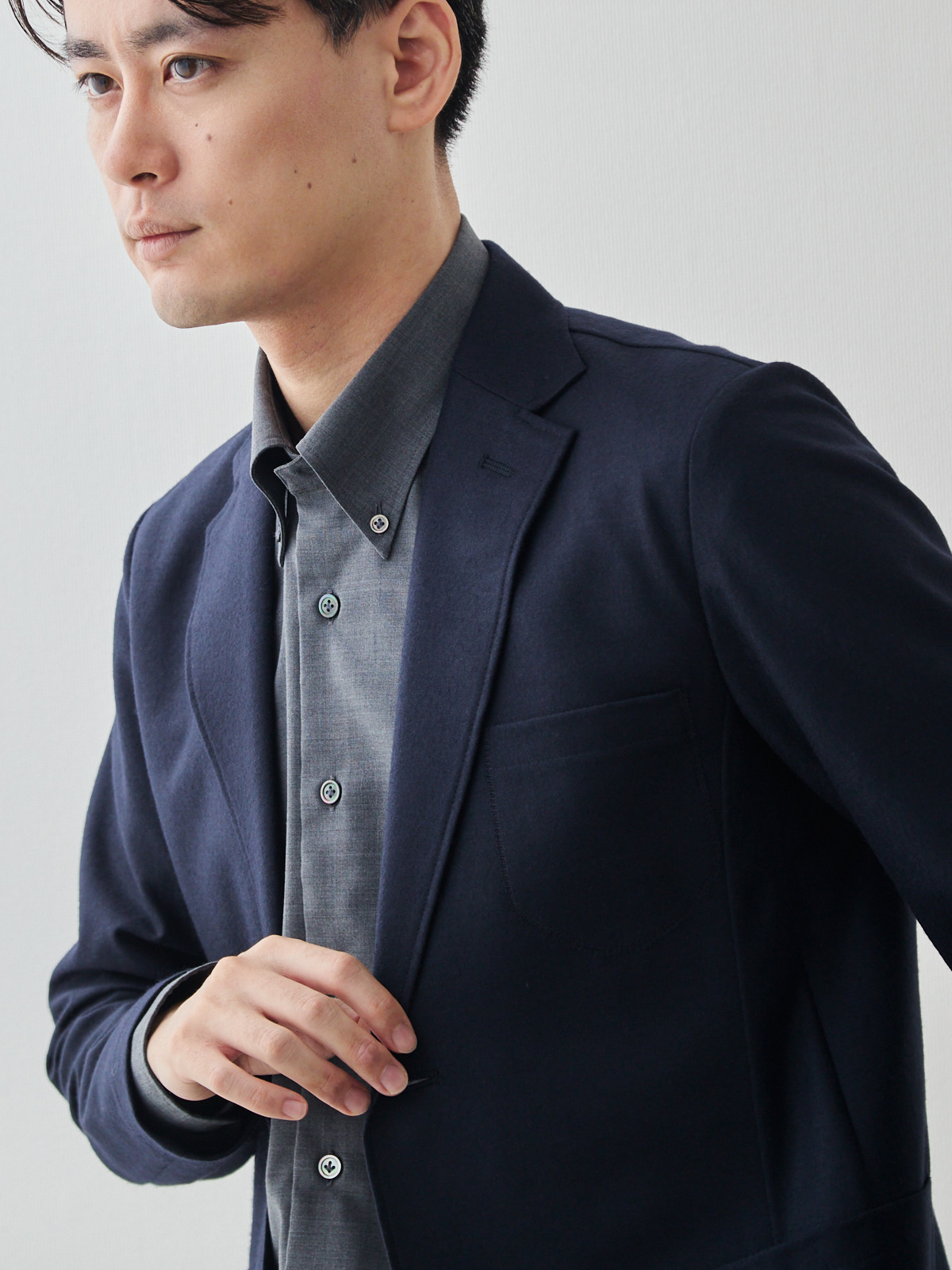 Merino Air HITOYOSHIシャツ/ウォッシャブル/グレー