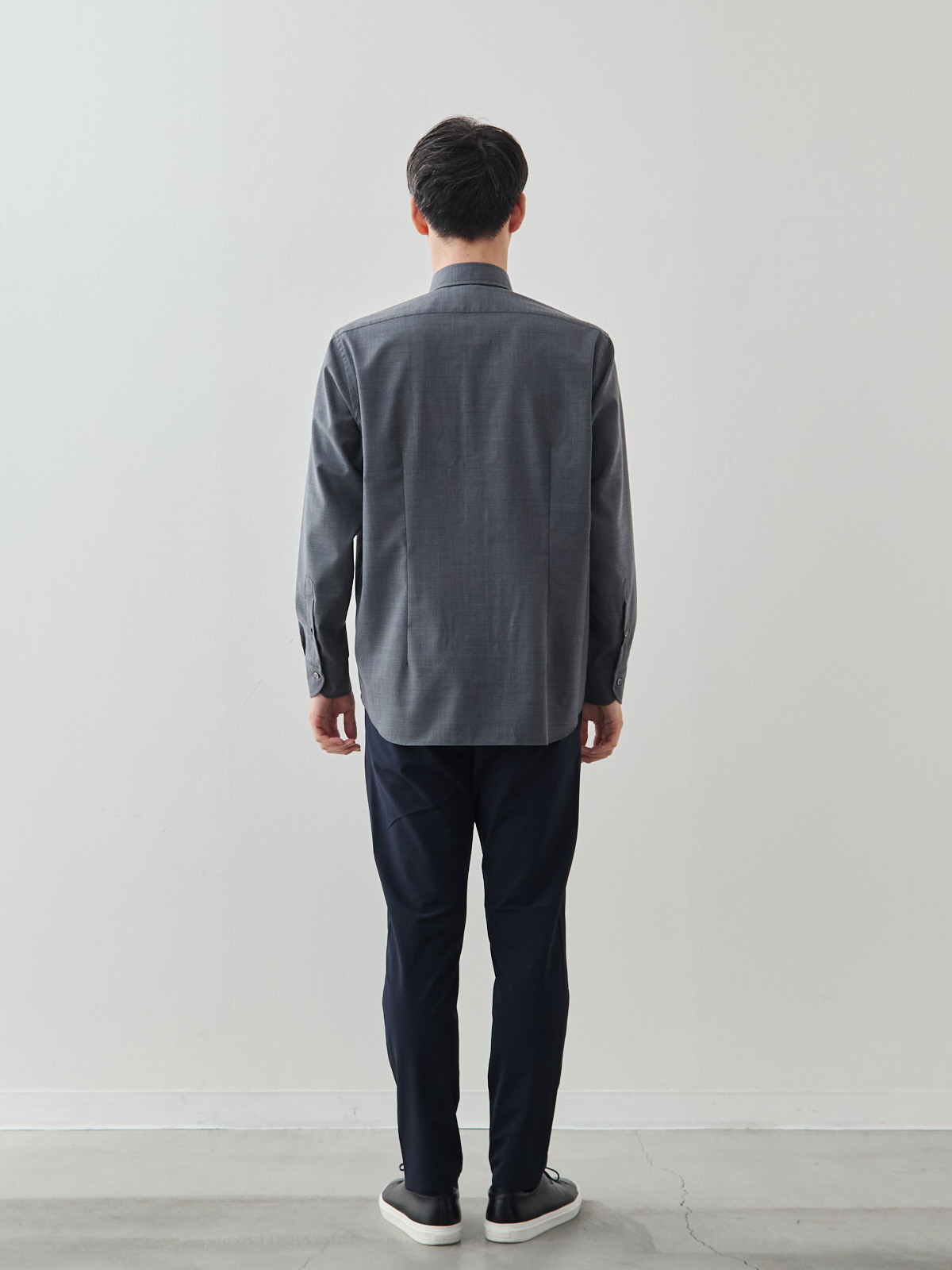 Merino Air HITOYOSHIシャツ/ウォッシャブル/グレー モデル 181cm 71kg サイズ L
