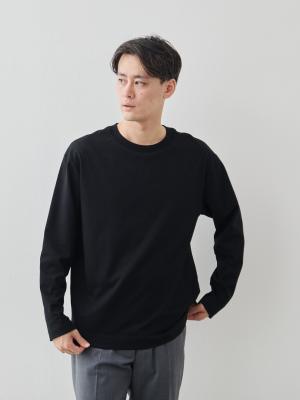 10 Years ストレスフリー カジュアルTシャツ/長袖/ブラック