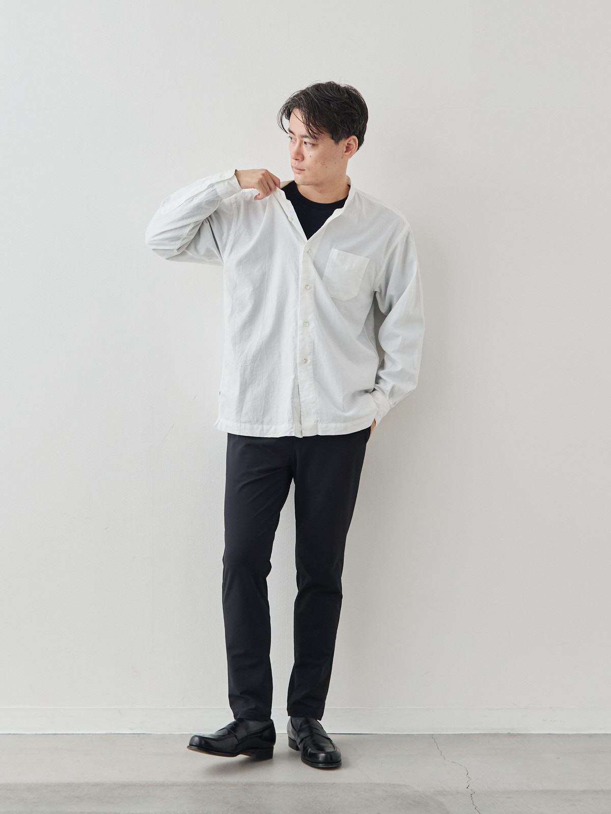スマートシルエット マルチバランサー 超伸縮パンツ/ブラック モデル 181cm 71kg サイズ L