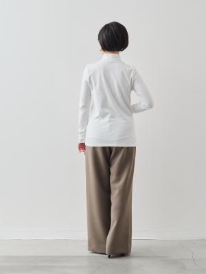 スビン綿のベーシックタートルネック/ソフト仕上げ/ホワイト