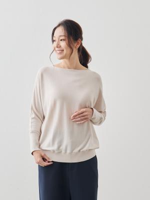 ドルマンスリーブニット/ウォッシャブル/エクリュ | Factelier