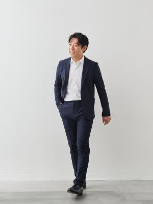 デイリーウォッシャブルパンツ/スマートモデル/ネイビー | Factelier