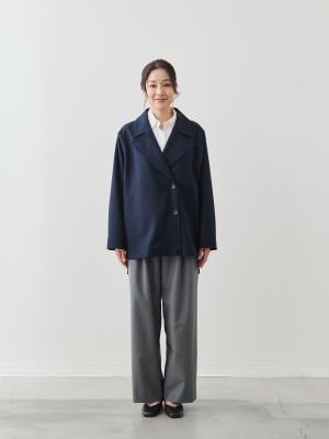 ソフトテーラー・ウールコート/ネイビー | Factelier (ファクトリエ)